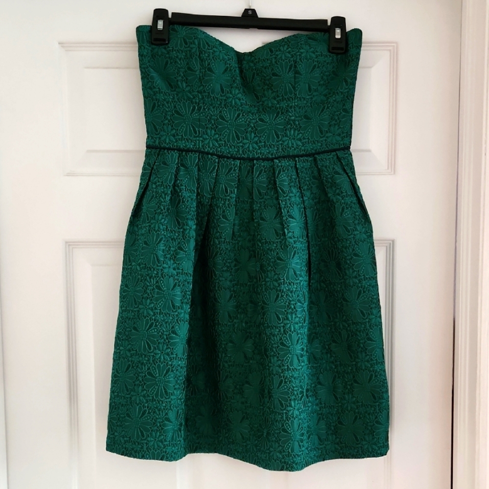 Minuet Petite Strapless Green Dress